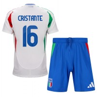 Echipament fotbal Italia Bryan Cristante #16 Tricou Deplasare European 2024 pentru copii maneca scurta (+ Pantaloni scurti)